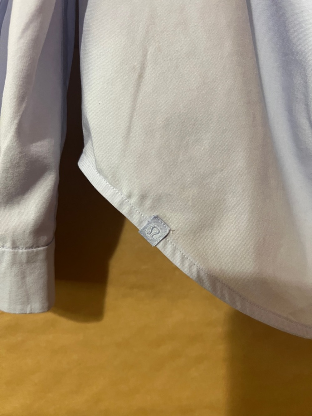 Lululemon | Full Day Ahead Shirt Button Front Top Back Pleat Serene Blue Size 4 - Picture 13 of 13